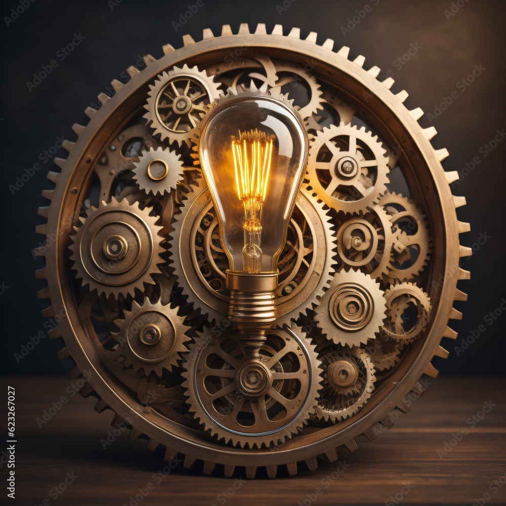 bulb with gears