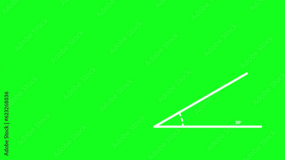 30 degree angle triangle math school greenscreen animation 30 degree angle triangle math school greenscreen animation