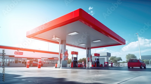Modern gas station outdoor photo