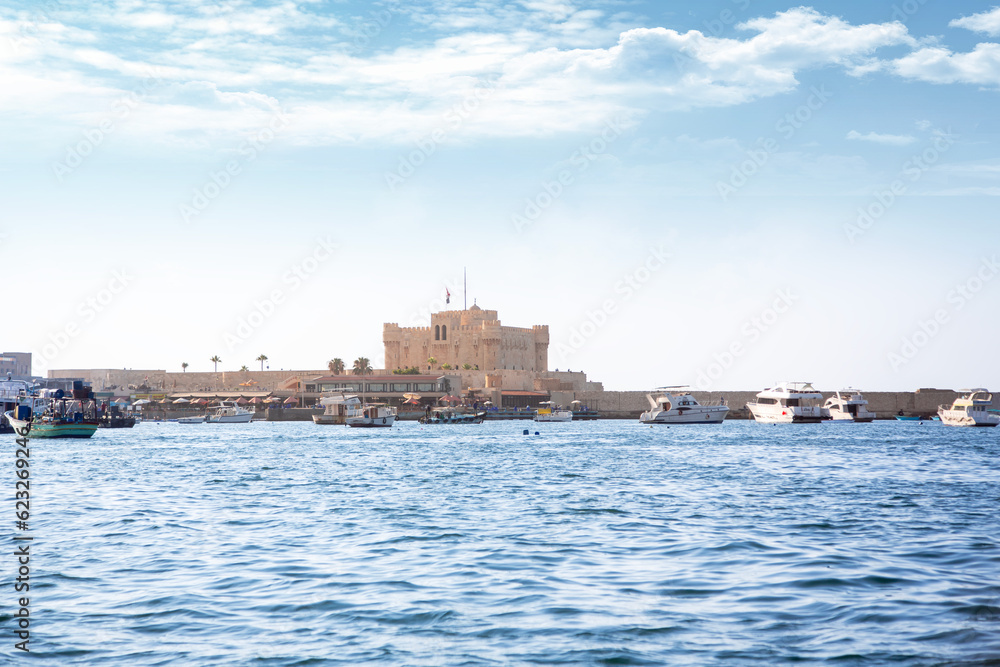 Fishing boats, Qaitbay Port Castle, Alexandria 3-Jul-2023