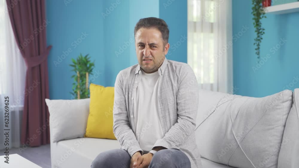 The man is disgusted. The man is disgusted.