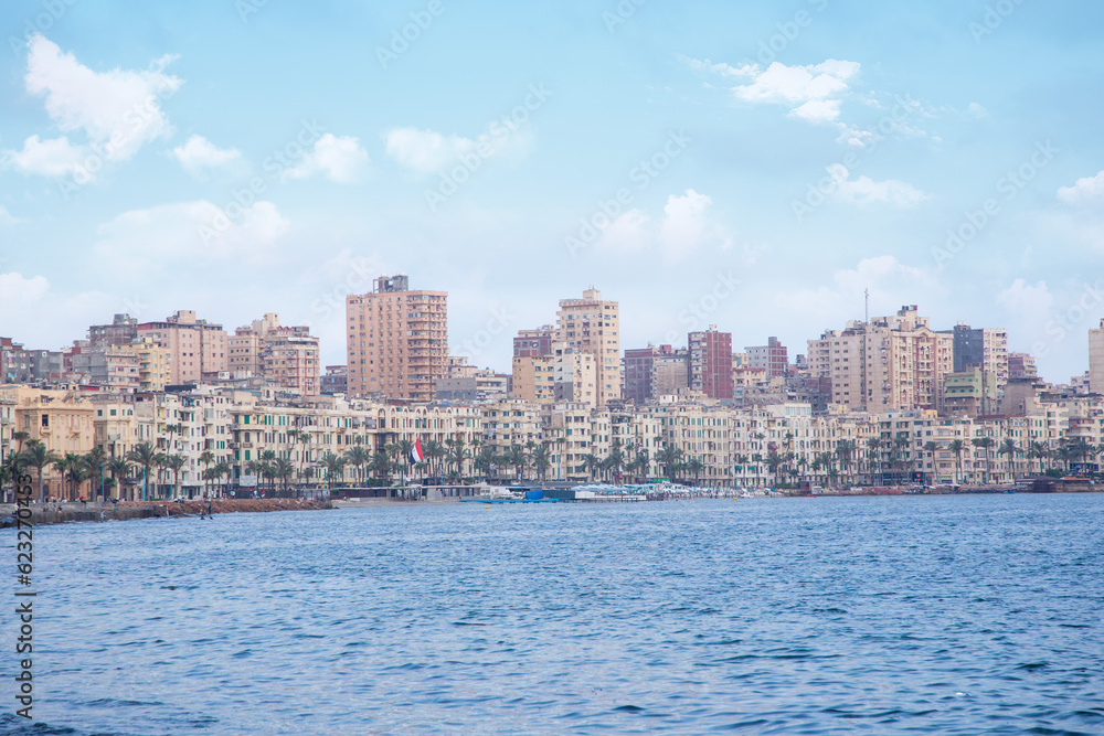 Fototapeta premium Panorama view of Alexandria, Egypt 2-Jul-2023