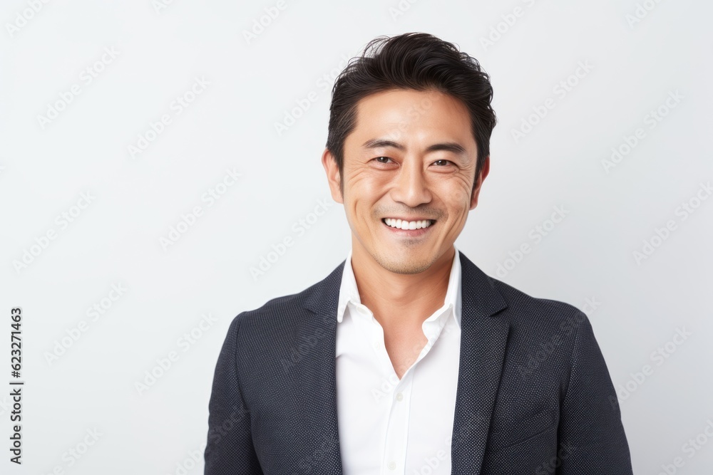 Portrait of happy young asian businessman smiling on white background. Portrait of happy young asian businessman smiling on white background.