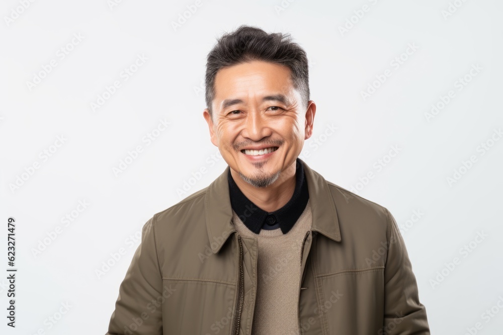 Portrait of a smiling asian man in casual clothes on white background Portrait of a smiling asian man in casual clothes on white background