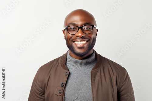 Portrait of a happy young african american man in eyeglasses © Anne Schaum
