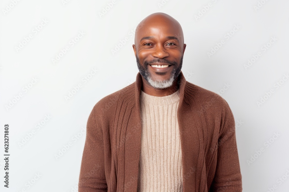 Portrait of a smiling african american man on white background Portrait of a smiling african american man on white background