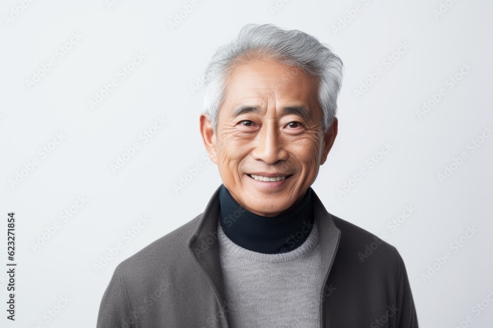 Portrait of happy senior asian man smiling and looking at camera. Portrait of happy senior asian man smiling and looking at camera.