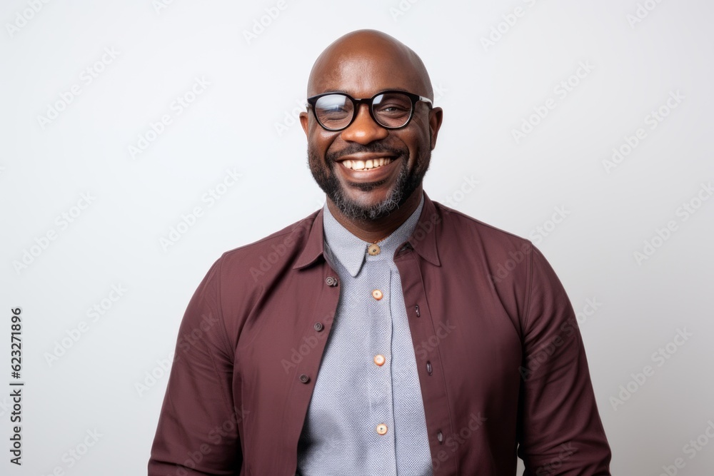 Portrait of a happy african american businessman in eyeglasses Portrait of a happy african american businessman in eyeglasses