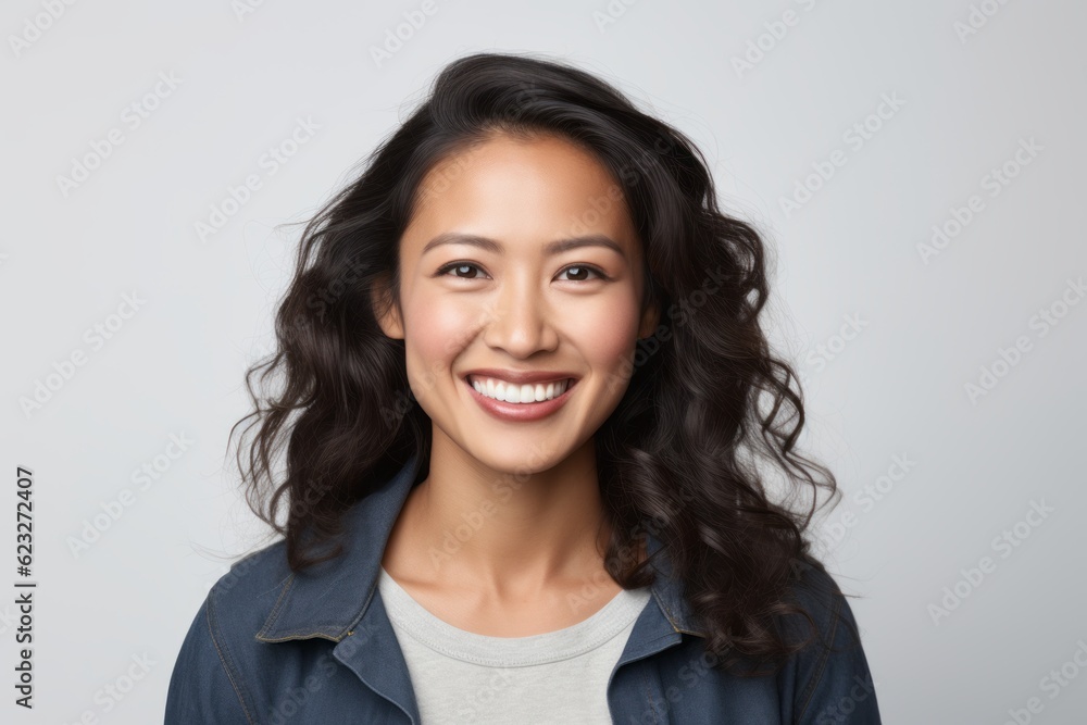Portrait of a smiling young asian woman looking at camera. Portrait of a smiling young asian woman looking at camera.