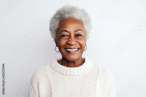 Portrait of happy senior african american woman looking at camera