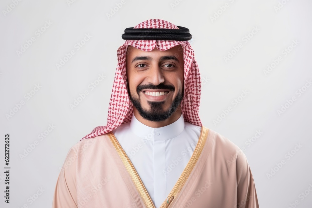 Portrait of a smiling arabic man standing over white background Portrait of a smiling arabic man standing over white background