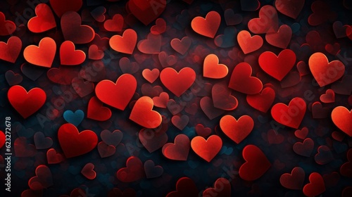 Masses of Valentine's day hearts background wallpaper © Unicorn Trainwreck