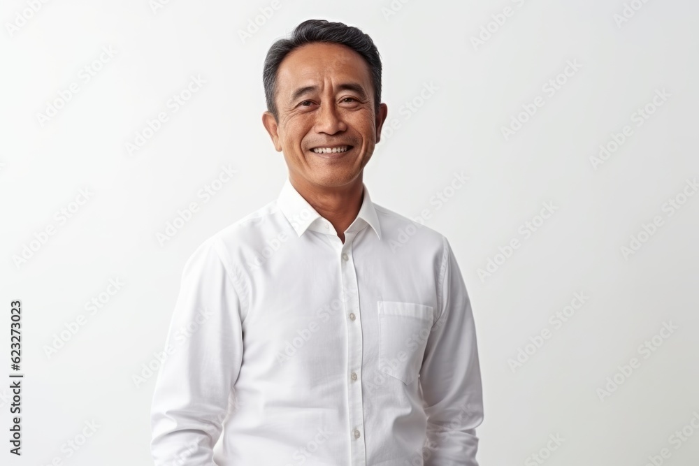 Portrait of a happy asian man looking at camera isolated over white background Portrait of a happy asian man looking at camera isolated over white background