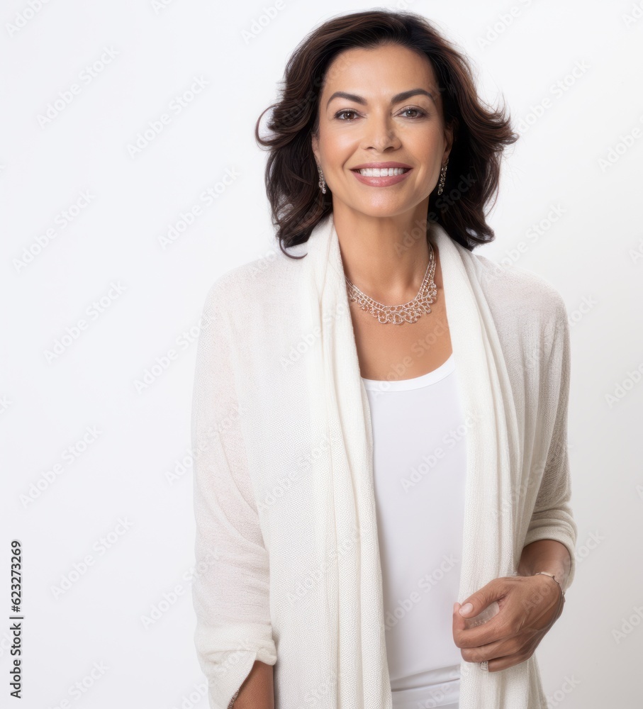Portrait of a beautiful middle-aged woman smiling at the camera Portrait of a beautiful middle-aged woman smiling at the camera