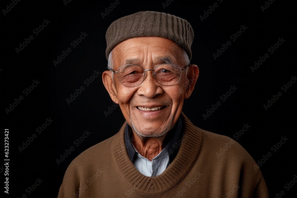 Portrait of a smiling senior asian man wearing eyeglasses Portrait of a smiling senior asian man wearing eyeglasses