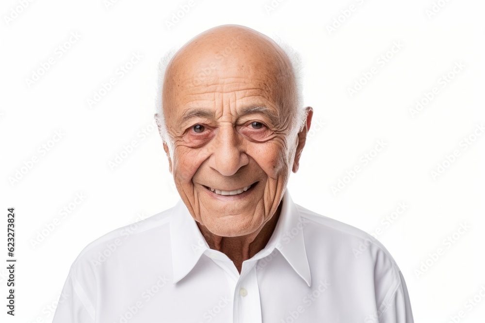 Portrait of a senior man smiling at the camera isolated on white background Portrait of a senior man smiling at the camera isolated on white background