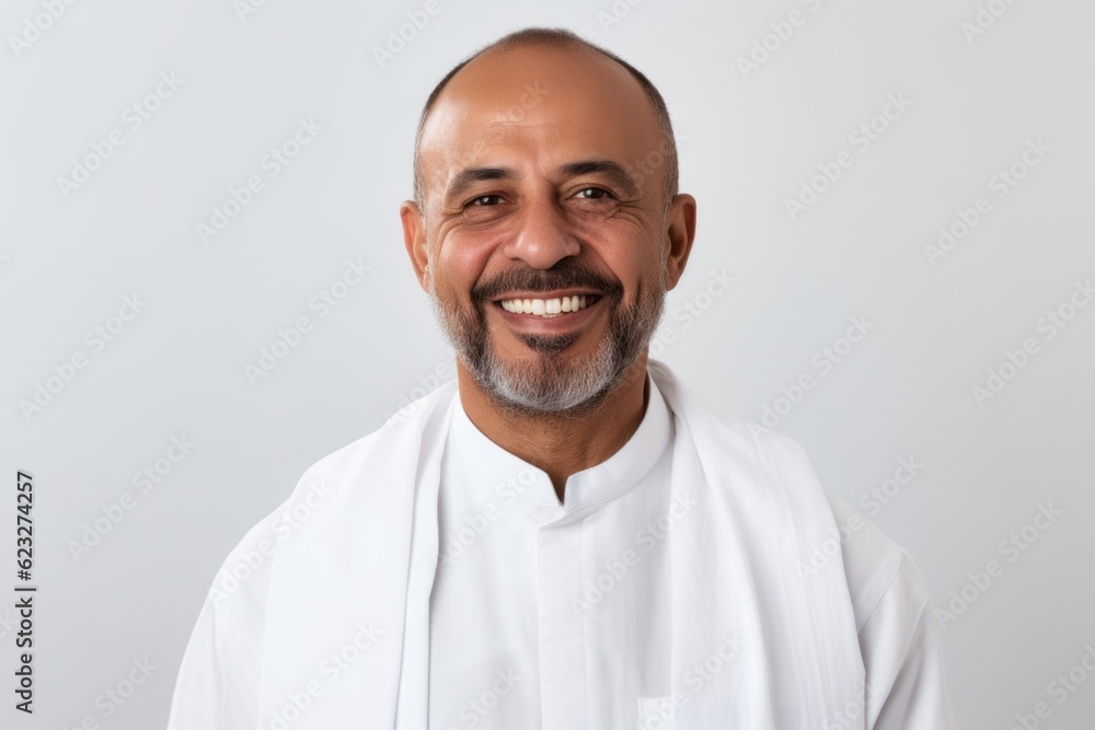 Portrait of a middle-aged muslim man smiling at the camera. Portrait of a middle-aged muslim man smiling at the camera.