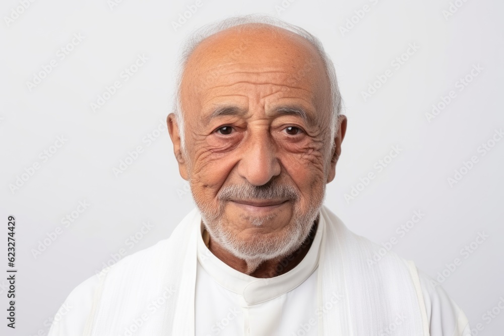 Portrait of a senior asian muslim man on white background Portrait of a senior asian muslim man on white background