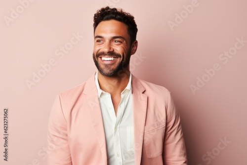 Portrait of happy young african american man smiling at camera