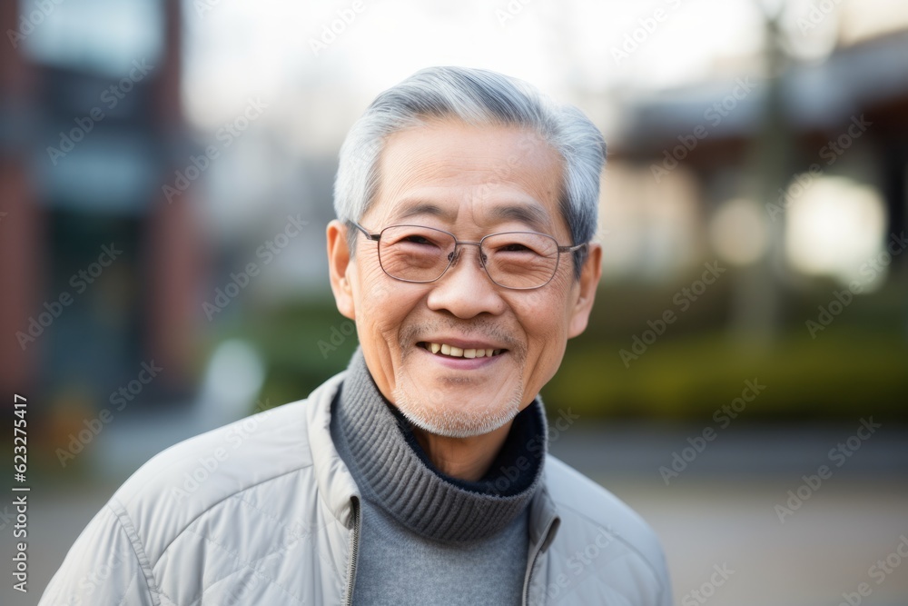 senior asian man wearing eyeglasses and smiling at camera senior asian man wearing eyeglasses and smiling at camera