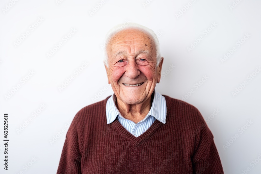 Portrait of a smiling senior man on white background. Elderly people Portrait of a smiling senior man on white background. Elderly people