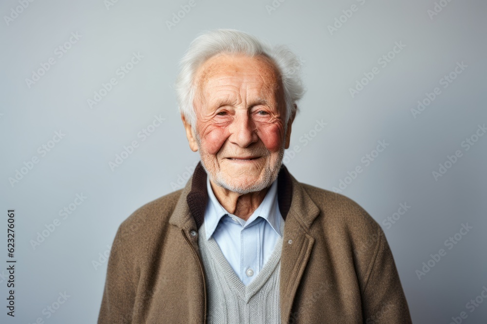 Portrait of a senior man with grey hair and a wrinkled face Portrait of a senior man with grey hair and a wrinkled face