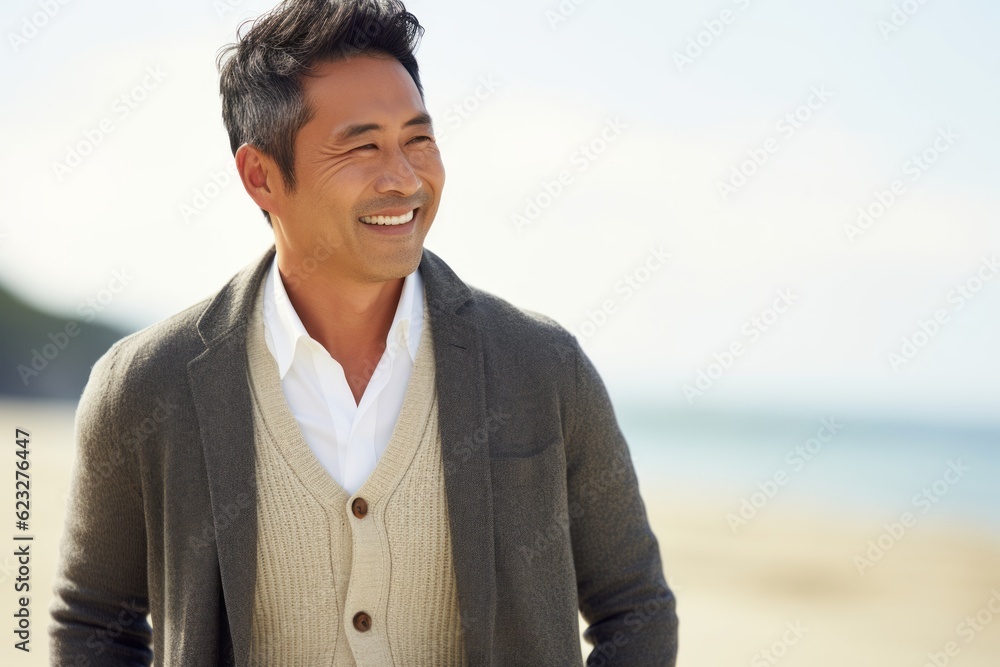 Portrait of a handsome young man smiling at the beach on a sunny day Portrait of a handsome young man smiling at the beach on a sunny day