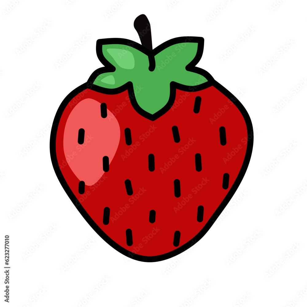 Obraz premium Strawberry fruit that looks fresh with a red color