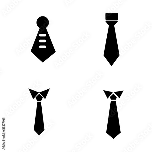 necktie tie icon set, tie icon vector illustration on white background..eps