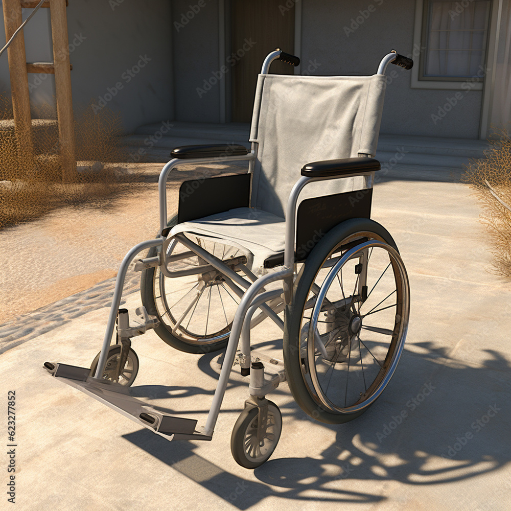 wheelchair on the floor