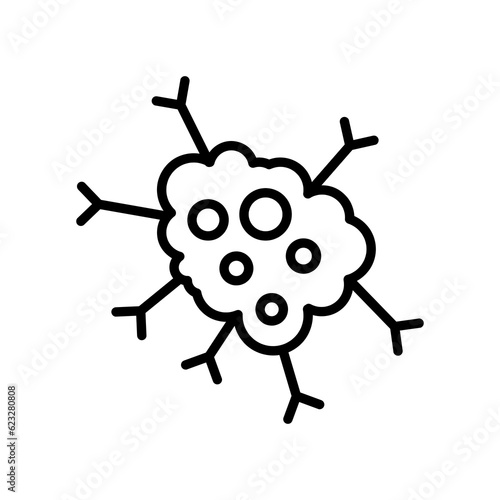 Cancer icon, vector flat illustration on white background..eps