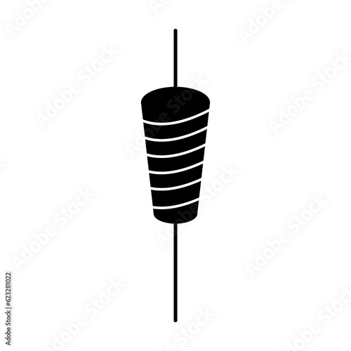 Turkey doner kebab icon flat illustration on white background..eps