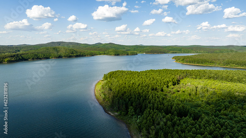 The scenery of Jingyuetan National Forest Park in Changchun, China in summer