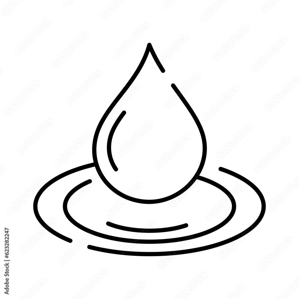 Water Drop Droplet Nature Environment Isolated Outline Icon Design Water Drop Droplet Nature Environment Isolated Outline Icon Design