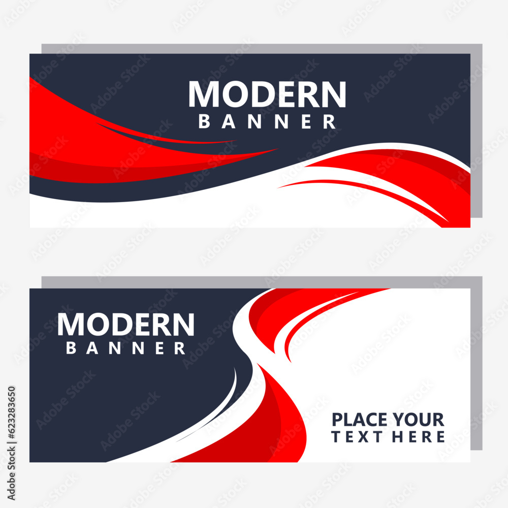 Red banner design template vector illustration, Geometric Red banner design template vector illustration, Geometric