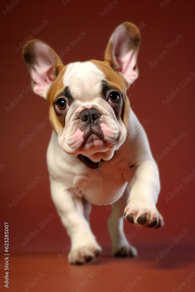 Bulldog is a very cute puppy in nature, national geography, Wide life animals. AI Generated.