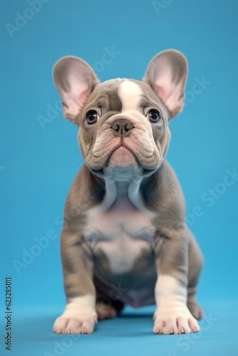 Bulldog is a very cute puppy in nature  national geography  Wide life animals. AI Generated.