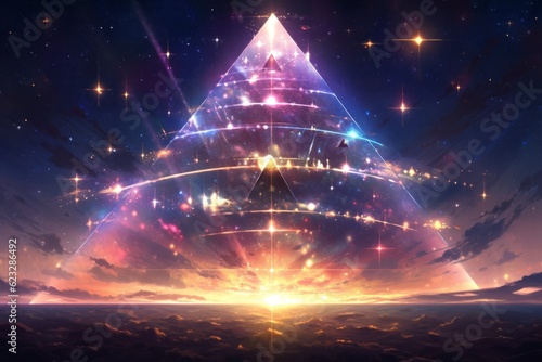 La Danse du Cosmos et de la Divination dans l'Art de l'Anime Japonais : Une Vue Majestueuse animée par la Magie - Generative AI 10