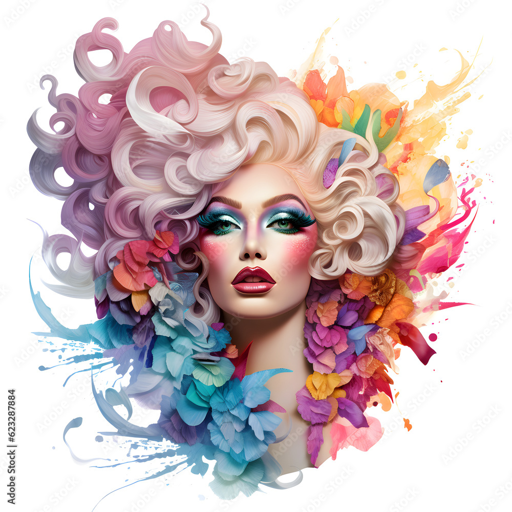 Abstract Colorful Elegant Woman Abstract Colorful Elegant Woman