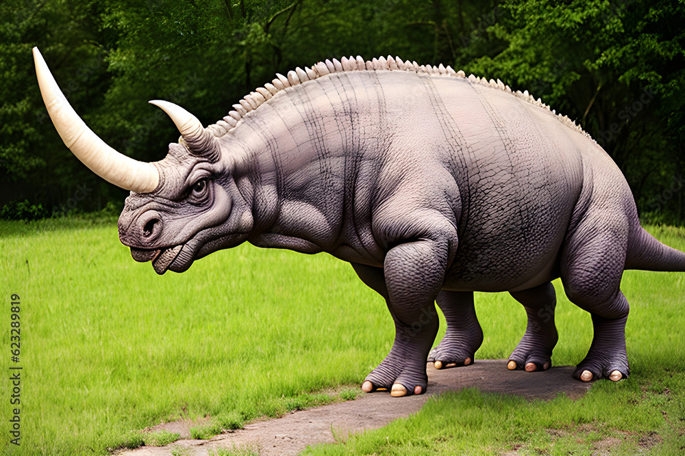 Fototapeta premium triceratops generative ai