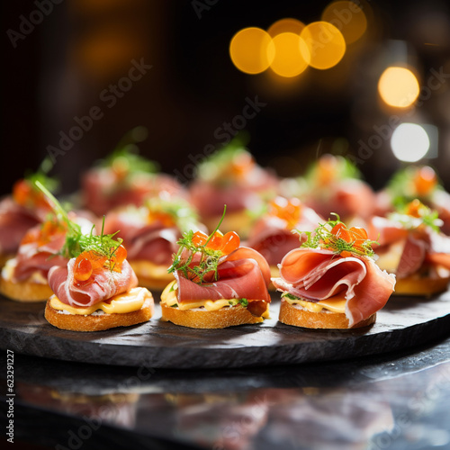 canape with salmon photo