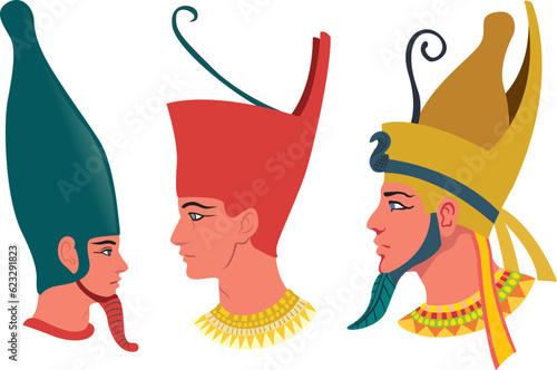 illustration of ancient egyptian head