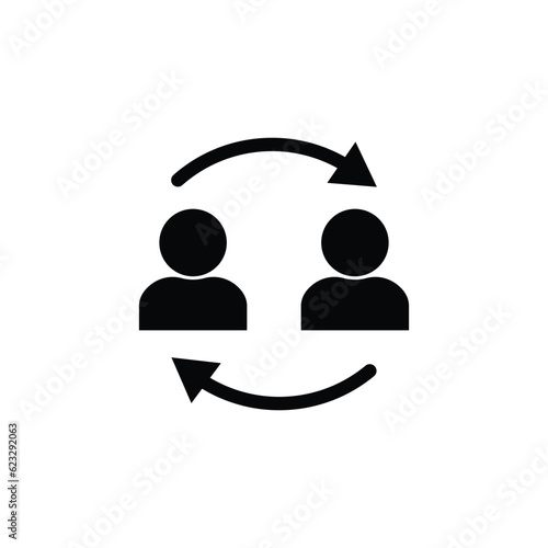 Exchange high quality and black style vector icons design.