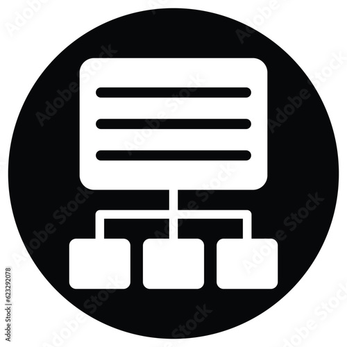 Hierarchy icon solid isolated on white background design.