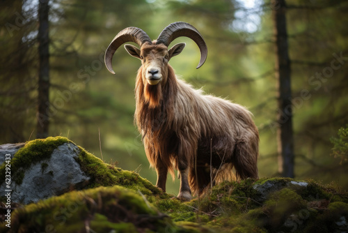 Large European mouflon in its natural habitat