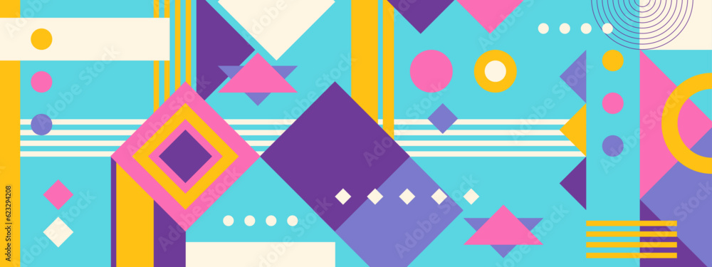 vector colorful geometric mosaic tile background