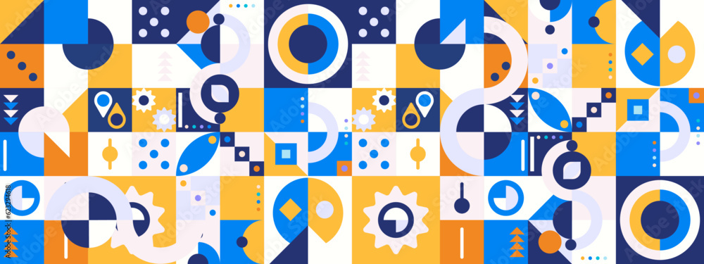 vector flat geometric mosaic pattern design vector flat geometric mosaic pattern design