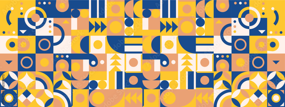 vector flat mosaic horizontal business card template vector flat mosaic horizontal business card template