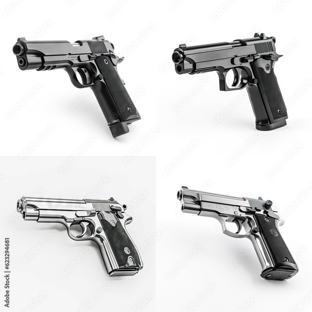 Gun on white background Gun on white background