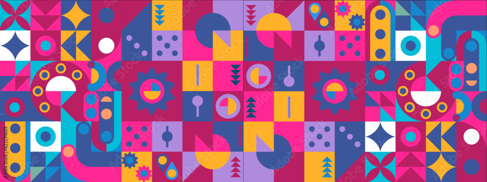 vector flat mosaic background with geometric shapes vector flat mosaic background with geometric shapes